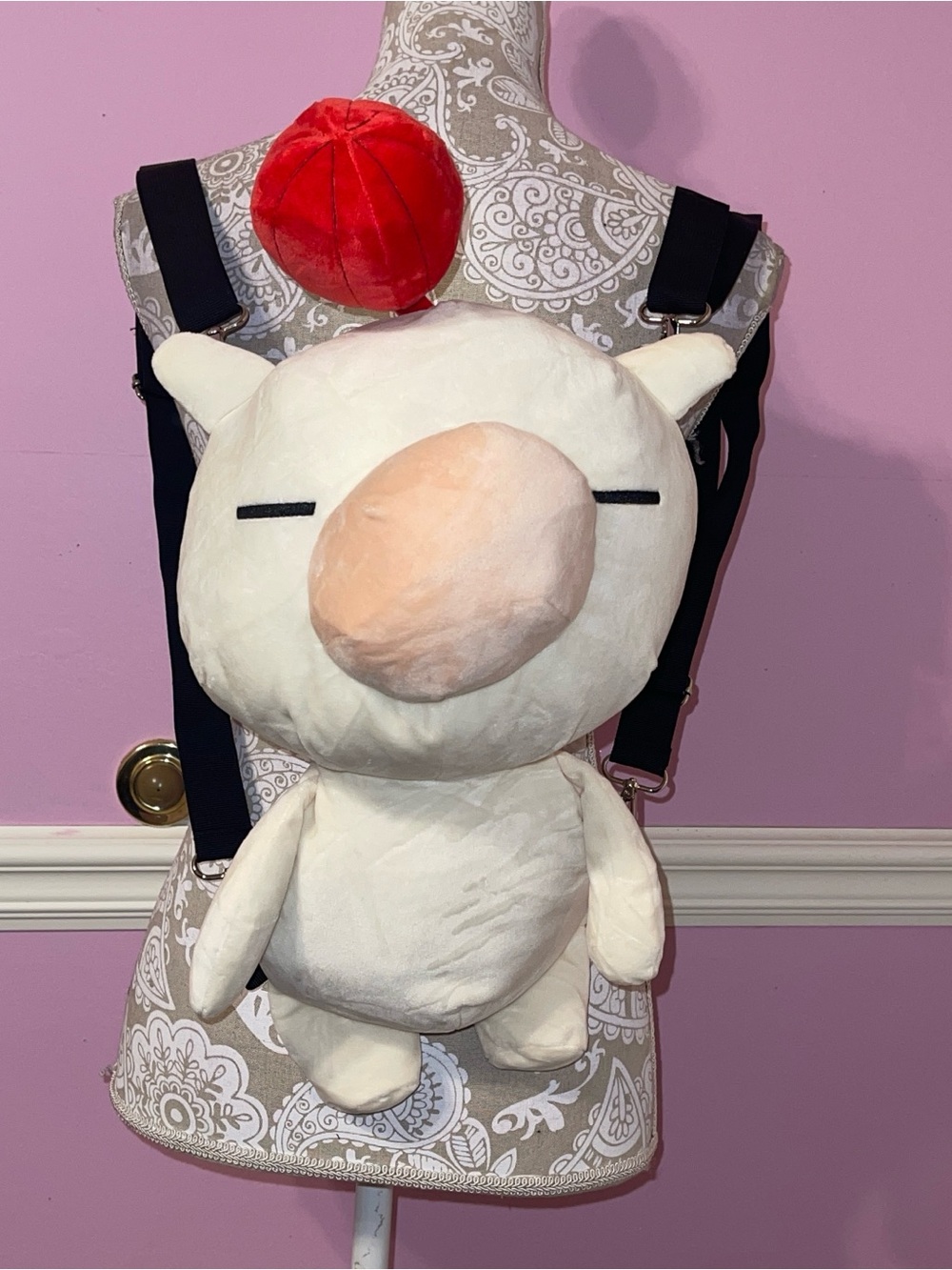 final fantasy kingdom hearts moogle plush backpack bag stuffed animal